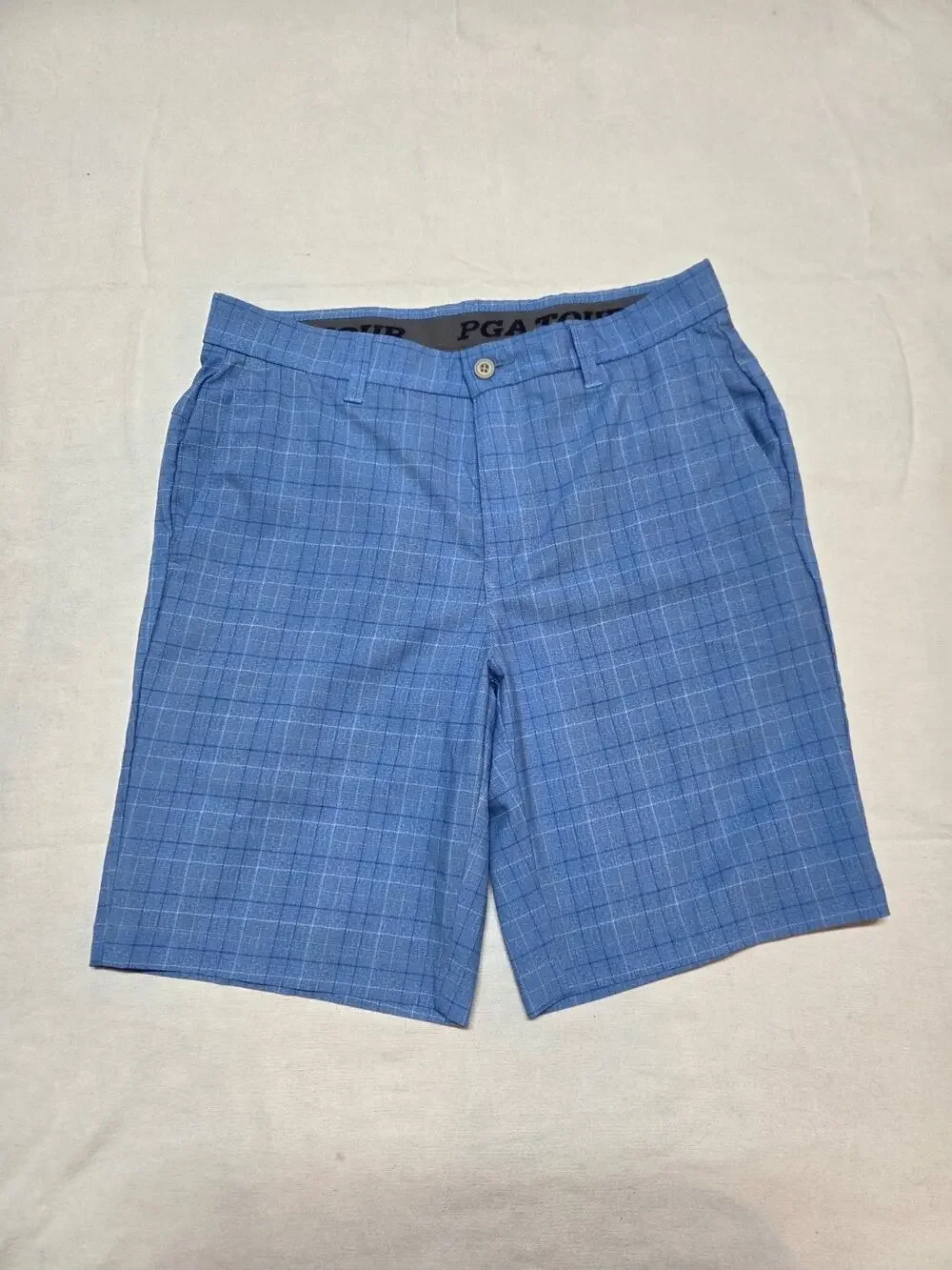 pga tour golf shorts Mens Blue Size Blue Plaid